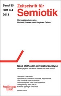 Cover: Zeitschrift f&uuml;r Semiotik / Neue Methoden der Diskursanalyse - Stauffenburg