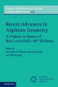 Cover: Recent Advances in Algebraic Geometry - Cambridge University Press