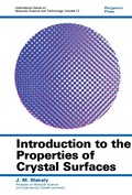 Cover: Introduction to the Properties of Crystal Surfaces - Elsevier