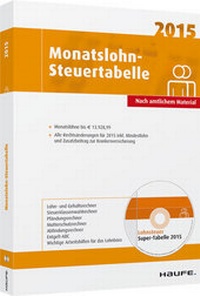 Abbildung von: Monatslohn-Steuertabelle 2015 - Haufe-Lexware