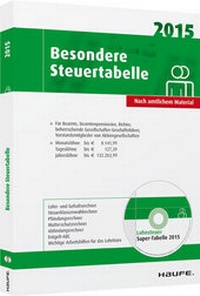 Abbildung von: Besondere Steuertabelle 2015 - Haufe-Lexware