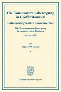 Abbildung von: Die Konsumvereinsbewegung in Großbritannien. - Duncker & Humblot