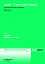 Cover: Syntax - Theory and Analysis / Syntax - Theory and Analysis. Volume 2 - De Gruyter Mouton