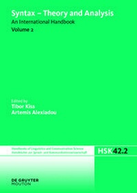 Enlarge image Cover: Syntax - Theory and Analysis / Syntax - Theory and Analysis. Volume 2 - De Gruyter Mouton