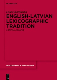 Abbildung von: English-Latvian Lexicographic Tradition - De Gruyter