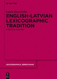 Abbildung von: English-Latvian Lexicographic Tradition - De Gruyter Mouton