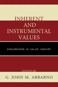 Enlarge image Cover: Inherent and Instrumental Values - University Press of America