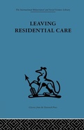Cover: Leaving Residential Care - Routledge