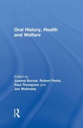 Cover: Oral History, Health and Welfare - Routledge