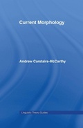 Cover: Current Morphology - Routledge
