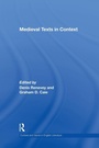 Cover: Medieval Texts in Context - Routledge