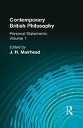 Cover: Contemporary British Philosophy - Routledge