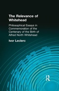 Cover: The Relevance of Whitehead - Routledge