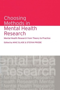 Enlarge image Cover: Choosing Methods in Mental Health Research - Routledge