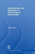 Cover: Classification and Diagnosis of Psychological Abnormality - Routledge