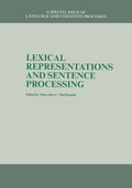 Cover: Lexical Representations And Sentence Processing - Psychology Press Ltd
