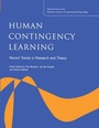 Cover: Human Contingency Learning: Recent Trends in Research and Theory - Psychology Press Ltd