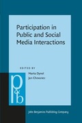 Cover: Participation in Public and Social Media Interactions - John Benjamins Publishing Company