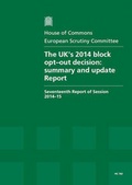 Cover: The UK's 2014 block opt-out decision - TSO