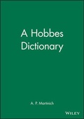 Cover: A Hobbes Dictionary - Blackwell Publishers