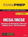 Cover: MCSA/MCSE 70-290 Exam Prep - Pearson It Certification