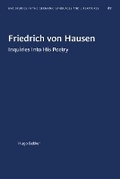 Cover: Friedrich Von Hausen - The University of North Carolina Press