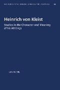 Cover: Heinrich Von Kleist - The University of North Carolina Press