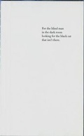 Cover: For the Blind Man in the Dark Room Looking for the Black Cat That Isn't There - Contemporary Art Museum St Louis