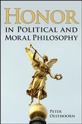 Cover: Honor in Political and Moral Philosophy - State University of New York Press