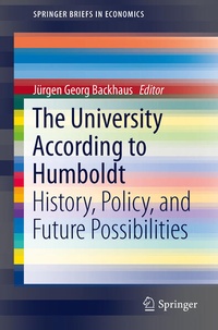 Bild: The University According to Humboldt - Springer