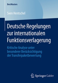 Abbildung von: Deutsche Regelungen zur internationalen Funktionsverlagerung - Springer Gabler