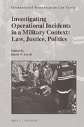 Cover: Investigating Operational Incidents in a Military Context - Martinus Nijhoff
