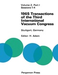 Cover: 1965 Transactions of the Third International Vacuum Congress - Elsevier