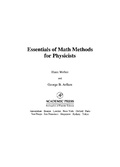 Cover: Essentials of Math Methods for Physicists - Academic Press