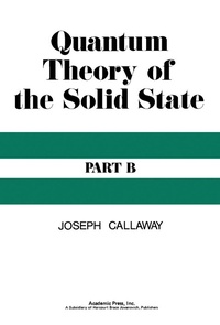 Enlarge image Cover: Quantum Theory of the Solid State - Academic Press