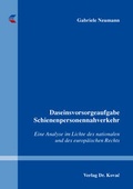 Cover: Daseinsvorsorgeaufgabe Schienenpersonennahverkehr - Kovac, Dr. Verlag