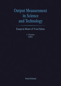 Enlarge image Cover: Output Measurement in Science and Technology - Elsevier