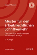 Cover: Muster f&uuml;r den arbeitsrechtlichen Schriftverkehr - Manz