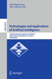 Enlarge image Cover: Technologies and Applications of Artificial Intelligence - Springer