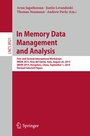Cover: In Memory Data Management and Analysis - Springer