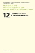 Cover: Qualit&auml;tskriterien in der Inhaltsanalyse - Herbert von Halem Verlag