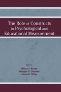 Cover: The Role of Constructs in Psychological and Educational Measurement - Routledge