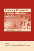 Cover: Expository Discourse in Children, Adolescents, and Adults - Psychology Press Ltd