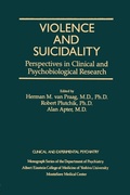 Cover: Violence And Suicidality : Perspectives In Clinical And Psychobiological Research - Routledge