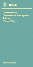 Cover: Fourth International Conference on Non-Aqueous Solutions - Butterworth-Heinemann
