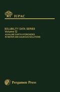 Cover: Alkaline Earth Hydroxides in Water and Aqueous Solutions - Elsevier