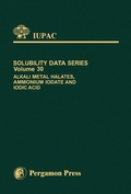 Cover: Alkali Metal Halates, Ammonium Iodate & Iodic Acid - Elsevier