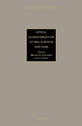 Cover: Optical Characterization of Real Surfaces and Films - Academic Press