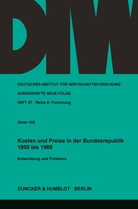Abbildung von: Kosten und Preise in der Bundesrepublik 1950 bis 1960 - fibre