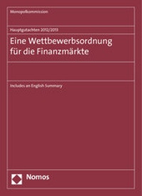 Abbildung von: Hauptgutachten 2012/2013. Eine Wettbewerbsordnung für die Finanzmärkte - Nomos